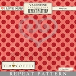 Valentine Digital Repeat Pattern #12 Coral Dots